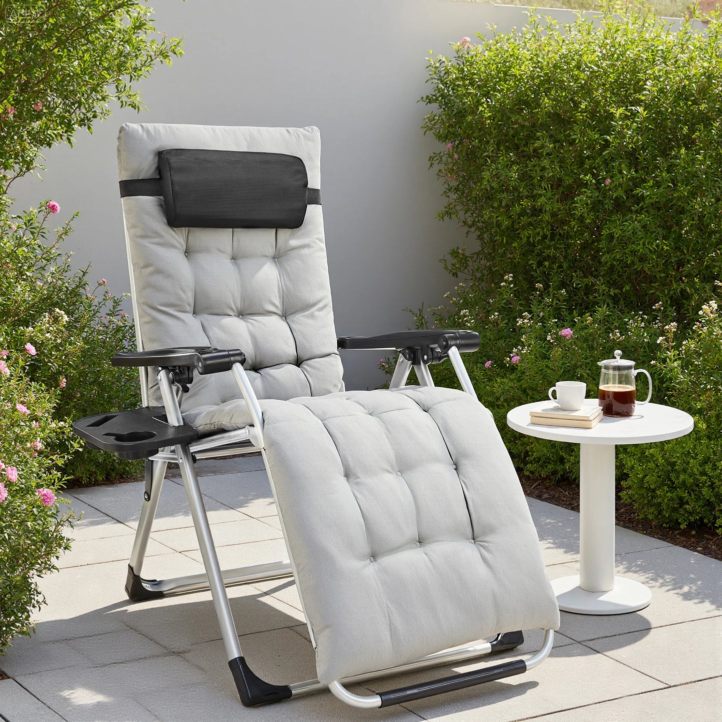 JHK Zero Gravity Two-Pack Portable Recliner Loungers With Cupholders