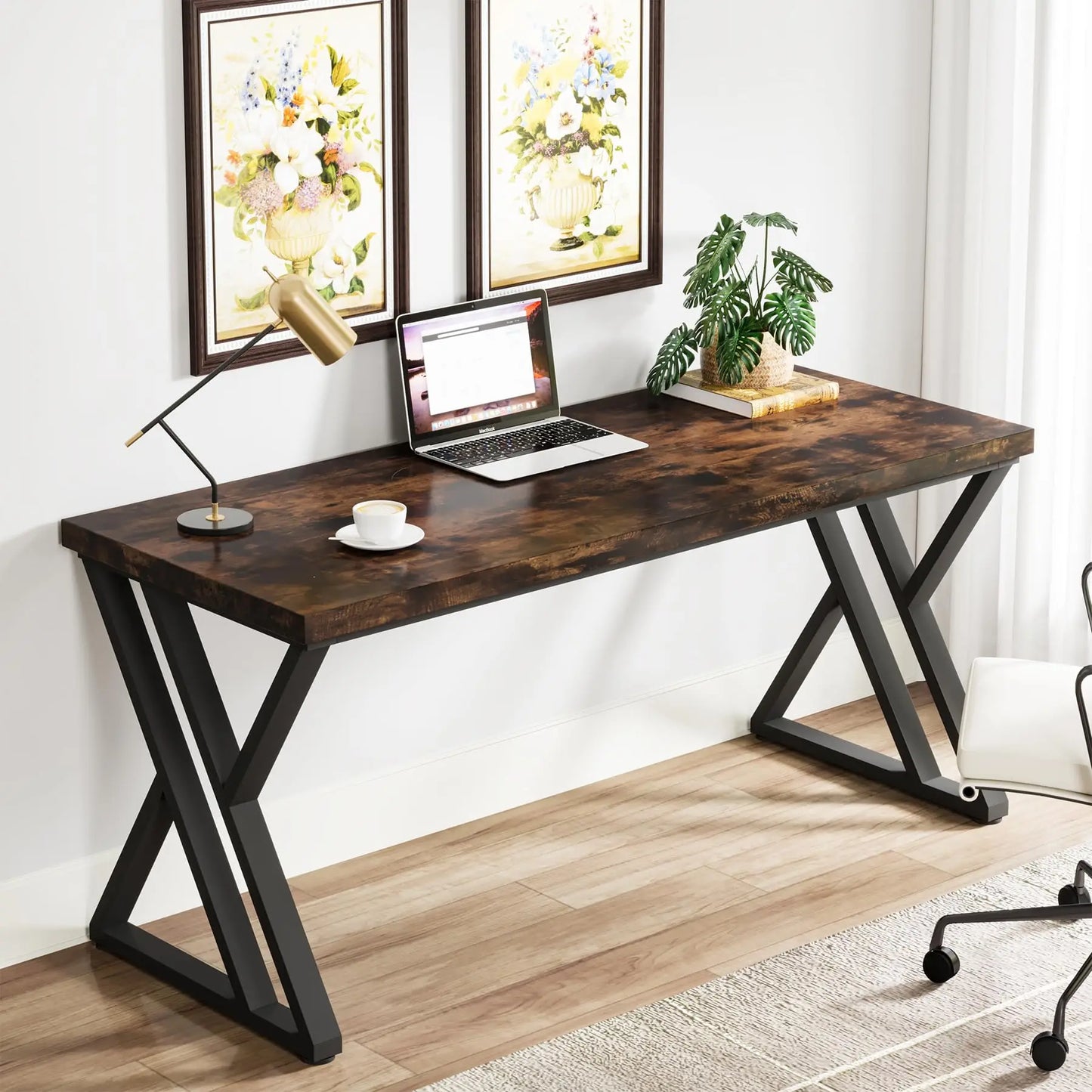 Tribesigns Computer Desk With Z Shaped Legs For Home Office