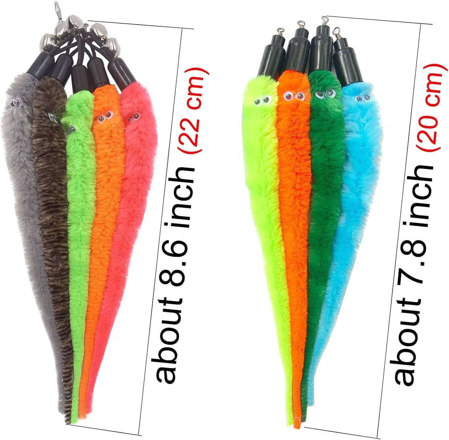 Cat Worm Toy Refills 24 Pieces Interactive Wand Attachments