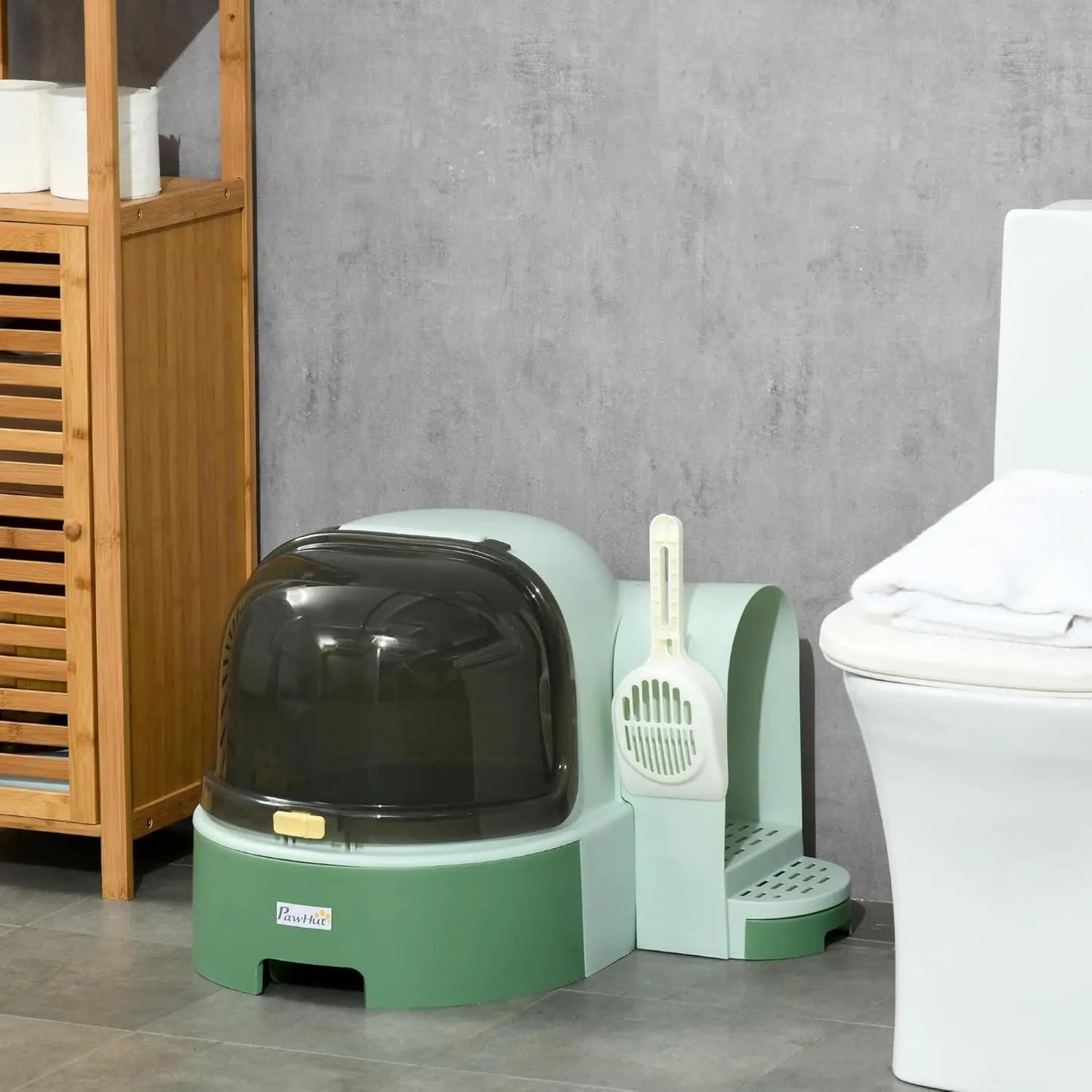 Cat Litter Box with Lid, Covered Litter Box, Easy to Clean & Open Including Openable Front Cover, Litter Scoop,, Customized