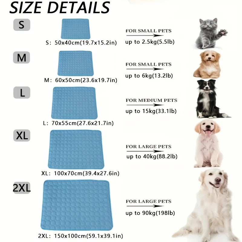 Dog Cooling Mat Self Cooling Pad For Pets And Cats Durable Bed