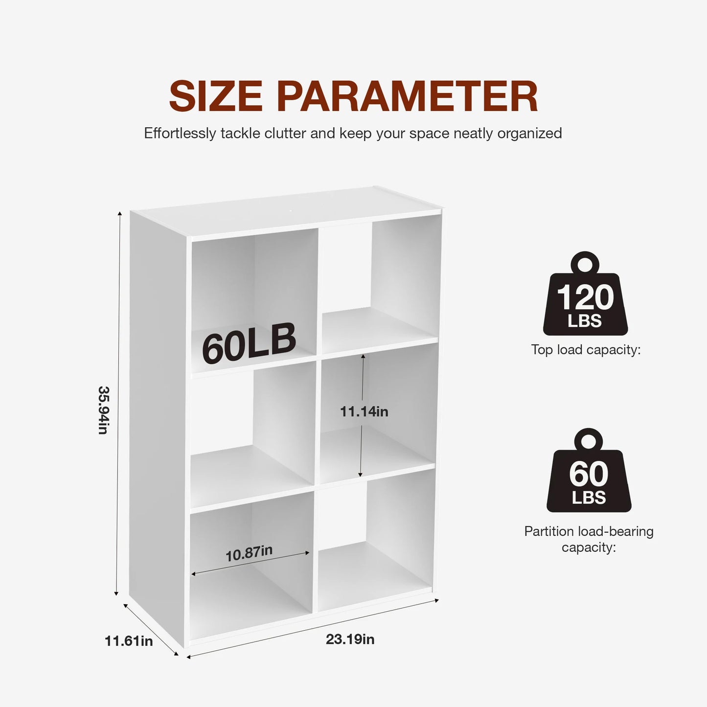 JHK 9 Cube Storage Organizer Wooden Bookcase For Living Room