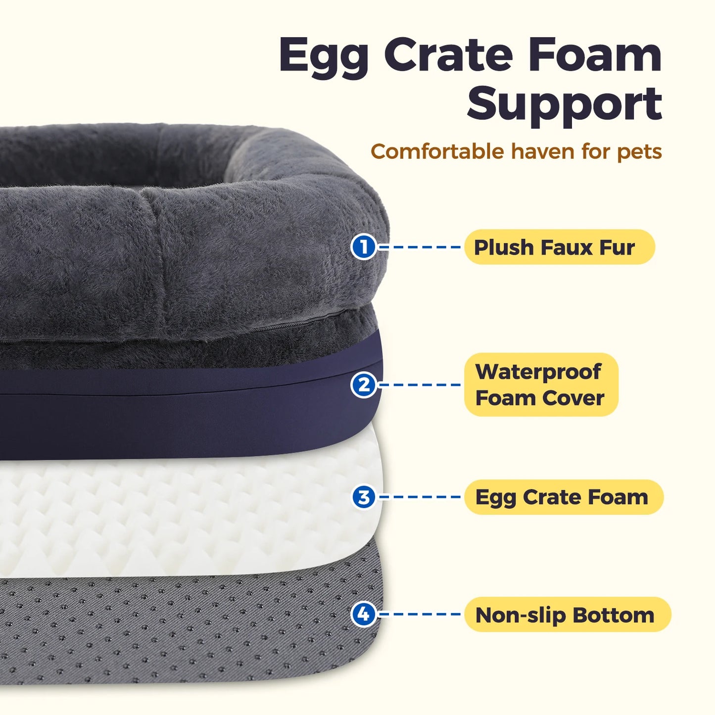 PAWZ Road Foldable Dog Bed For Adults And Large Dogs