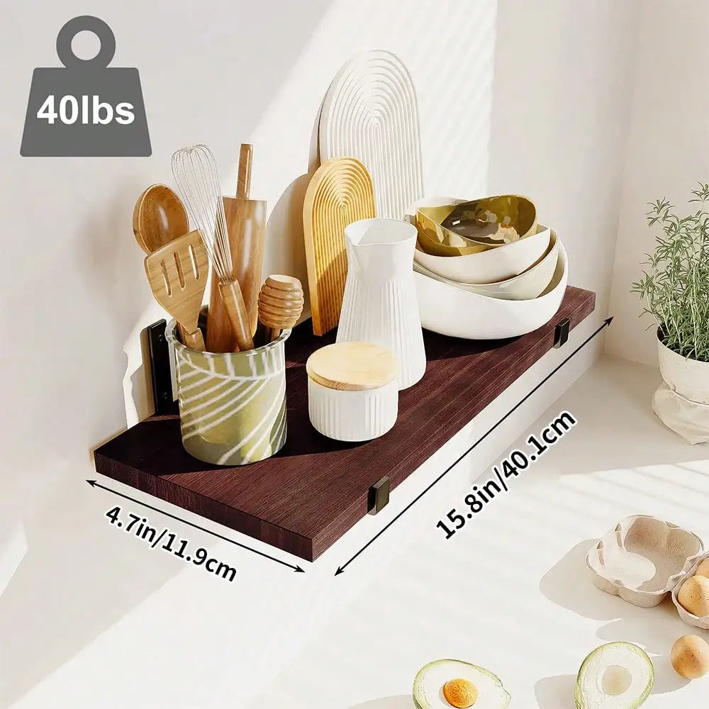 Tomnk 5/10pcs Floating Shelves, Width 4.7 Inches Wall Shelves, Bathroom Organizer, Wall Hanging, Wall Art, Fall Decor Home, Rust