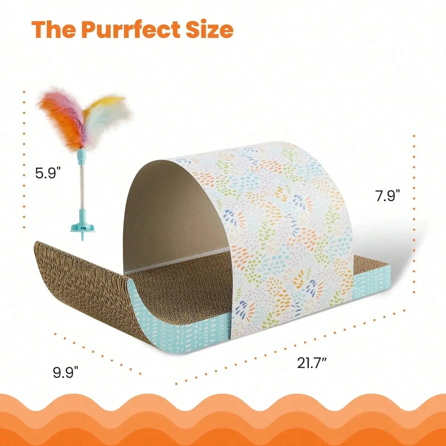 Detachable Cat Tunnel Toy With Cat Scratching Board And Feather Toy, Multi-Functional Cat Hole