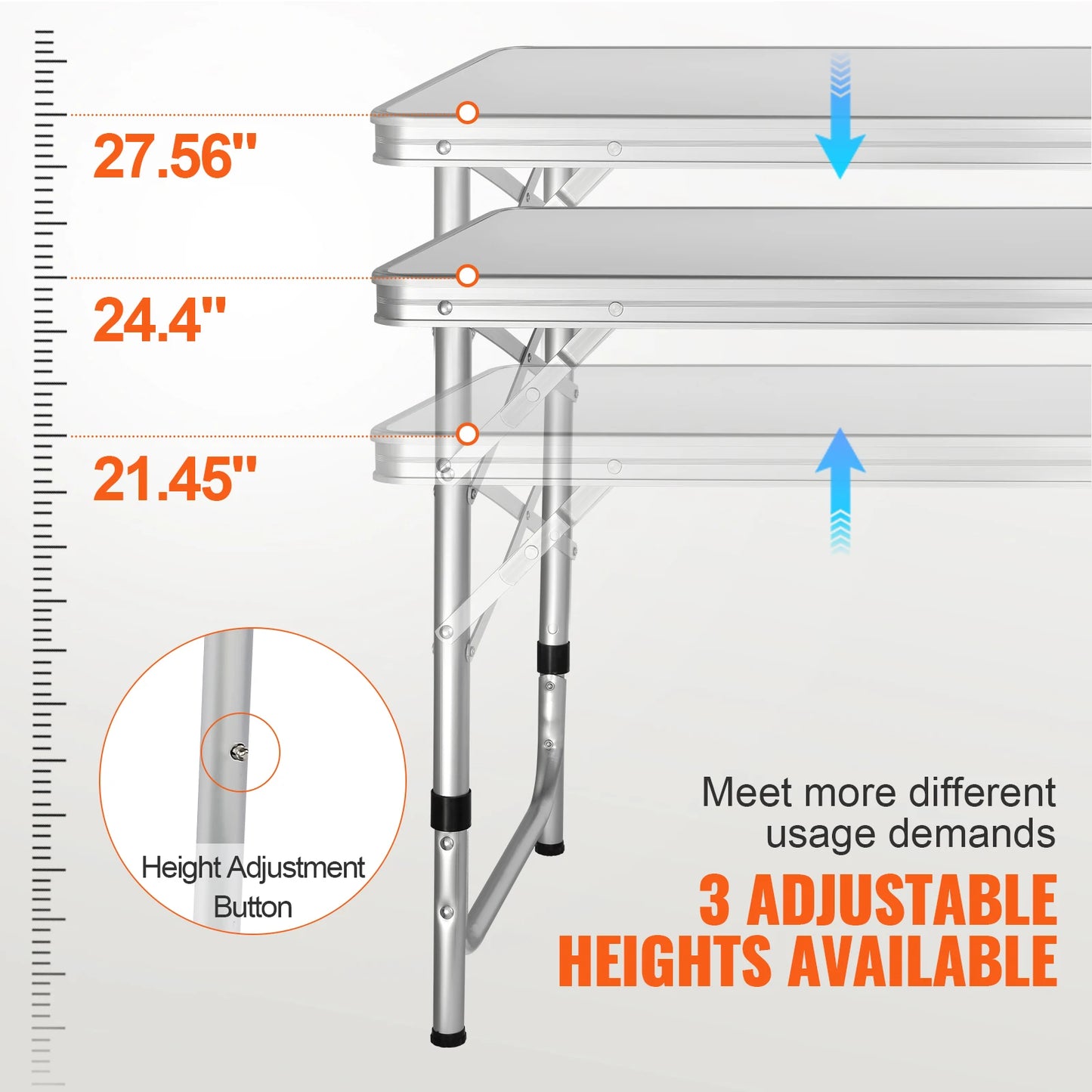 VEVOR Portable Camping Kitchen Table Folding Outdoor Table For Picnics
