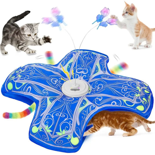 Rechargeable Cat Toys Touch Activated Hide And Seek Kitten Toys