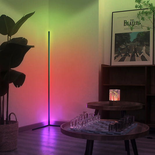 Corner Floor Lamp, 60-Inch Rgb Led Corner Lamp, Led Floor Lamp For Living Room Bedroom Game Room