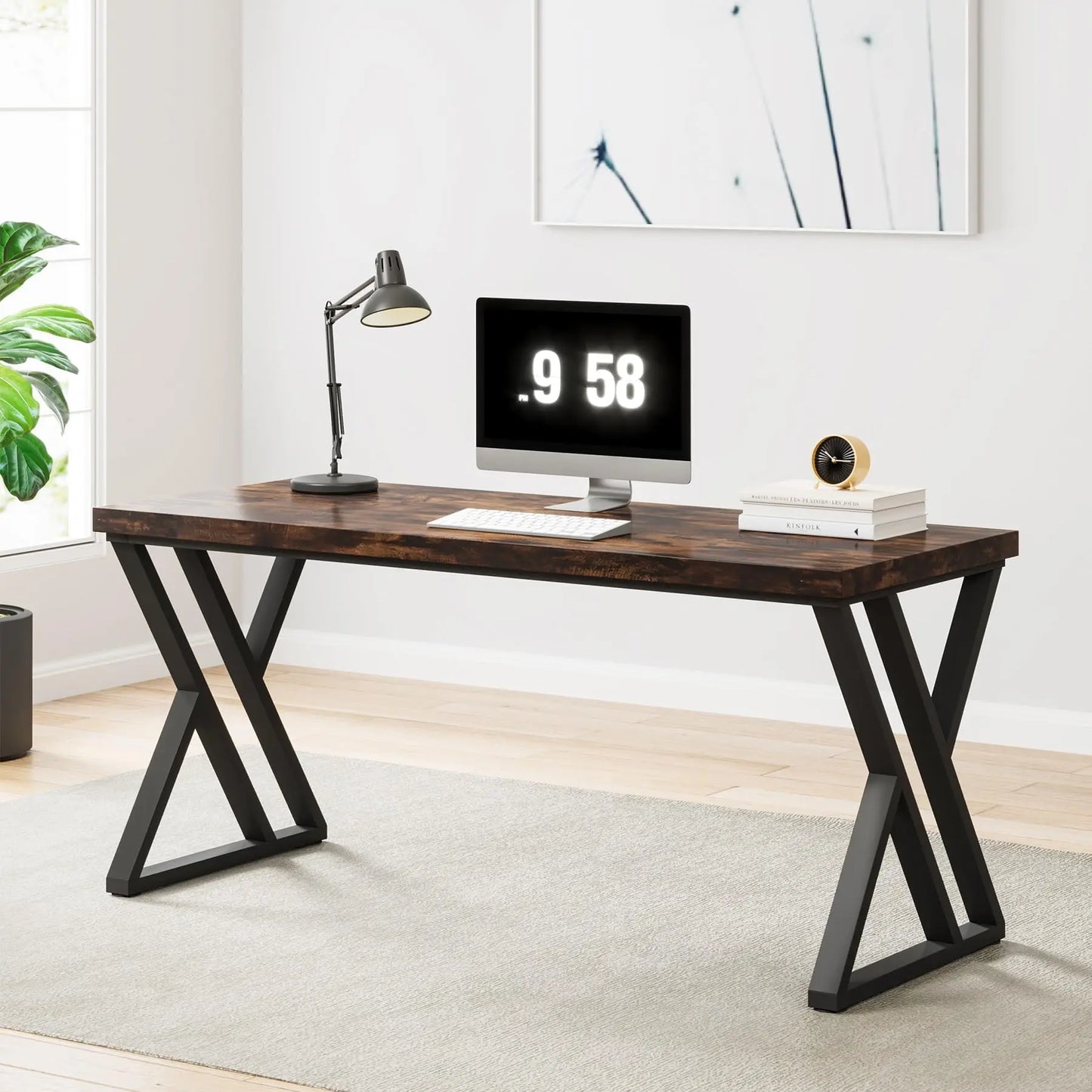 Tribesigns Computer Desk With Z Shaped Legs For Home Office