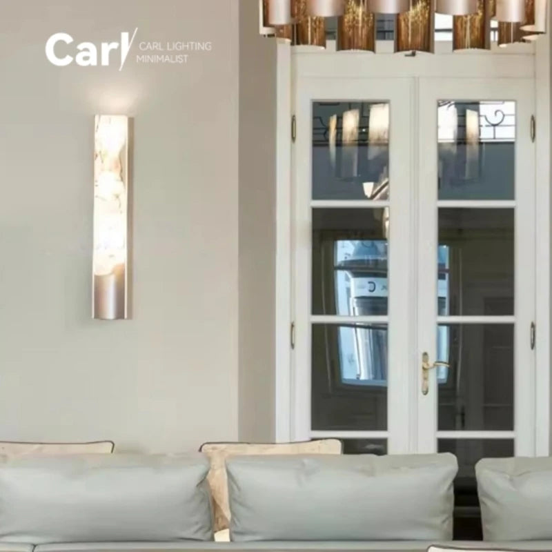 Nordic Luxury Designer Wall Lamp New Chinese Minimalist Exhibition Hall Background Wall Living Room Headboard Marble Lamp