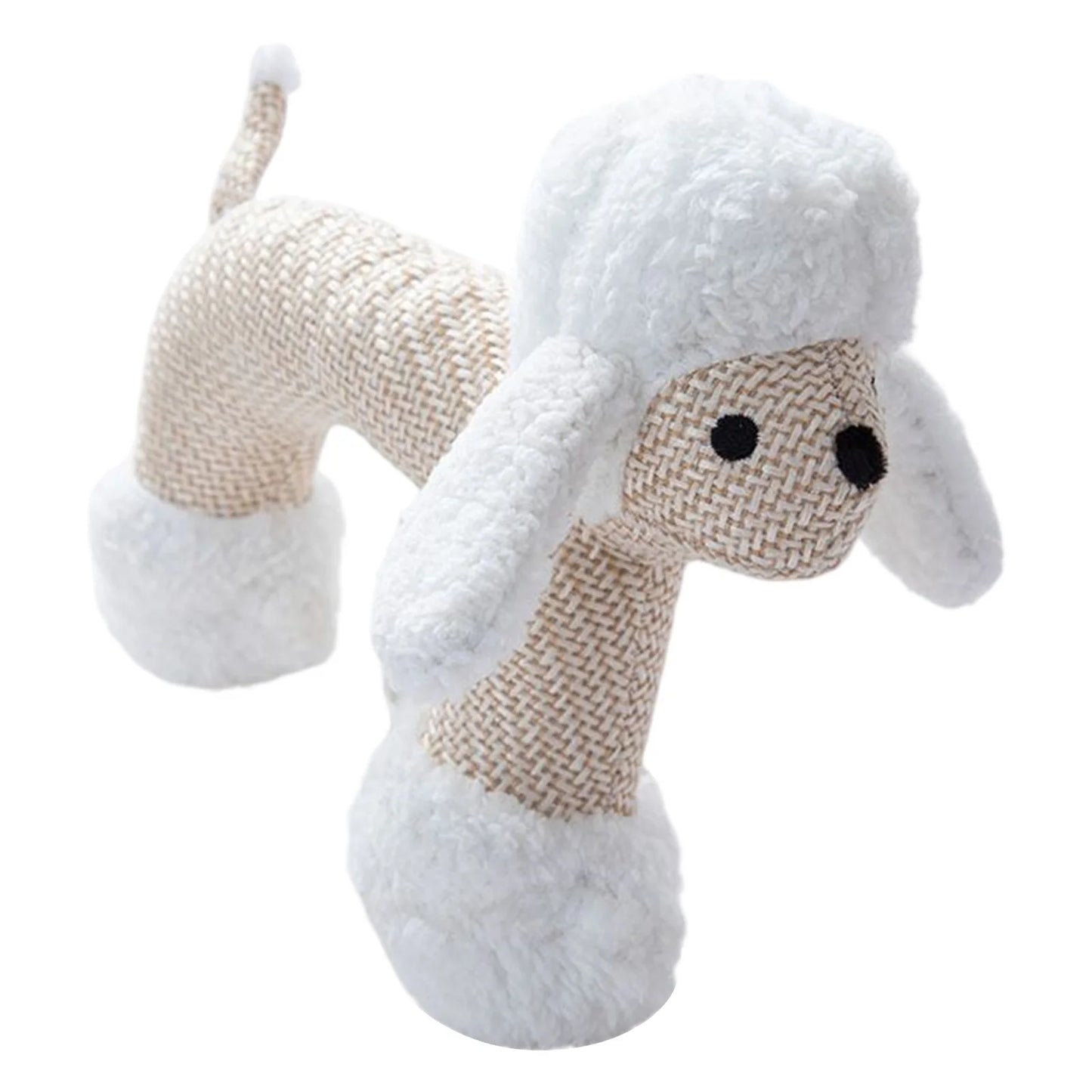Interactive Squeak Puppy Toy Bite Resistant Cute Animal Shape Plush Linen Toy Dogs Accompanying Plush Doll Pets Supplies