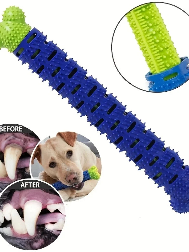 Dog Tooth Cleaning Chew Toy – Rubber Teeth Cleaning Stick for Dental Care, Molar Grinding & Gum Massage