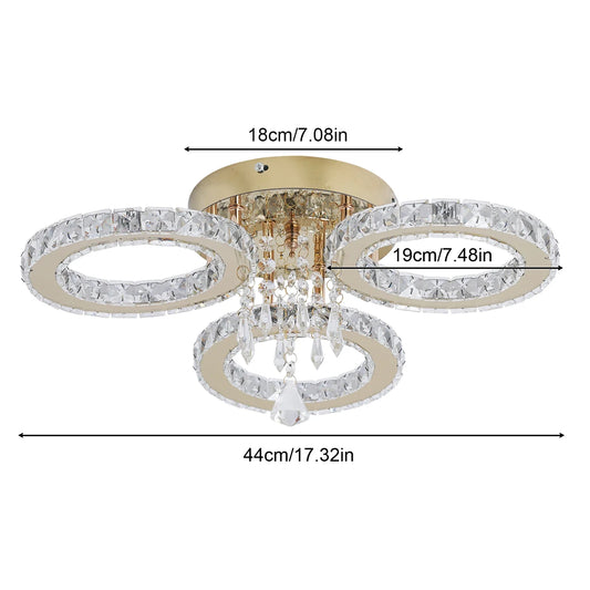 Led Ceiling Light Modern Home Decoration Crystal Chandelier Luxury Living Room BedRoom Dining Gold Ceiling Lamp lighting