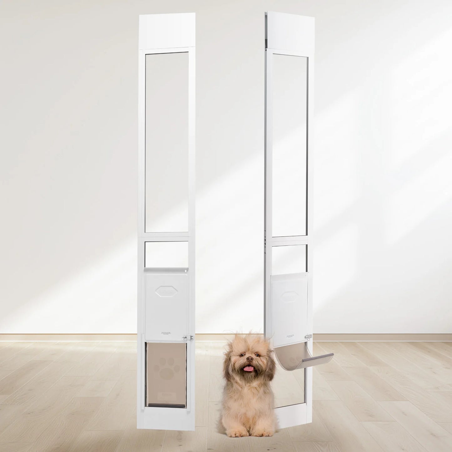 NONEDog Sliding Glass Dog Door With Adjustable Height