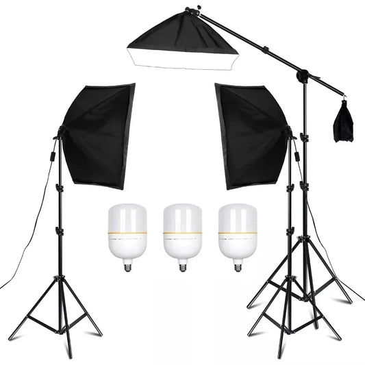 SH 50x70CM Photography Softbox Lighting Kits Professional Continuous Light System Equipment For Photo Studio