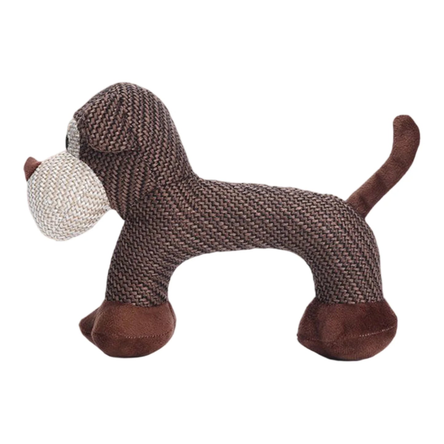 Interactive Squeak Puppy Toy Bite Resistant Cute Animal Shape Plush Linen Toy Dogs Accompanying Plush Doll Pets Supplies