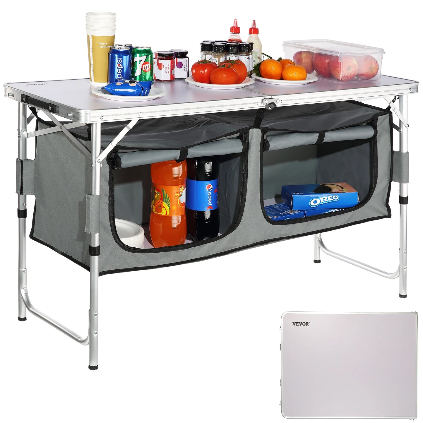 VEVOR Portable Camping Kitchen Table Folding Outdoor Table For Picnics
