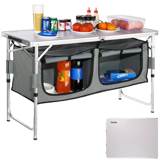 VEVOR Portable Camping Kitchen Table Folding Outdoor Table For Picnics