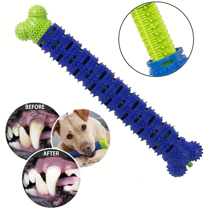 Dog Tooth Cleaning Chew Toy – Rubber Teeth Cleaning Stick for Dental Care, Molar Grinding & Gum Massage