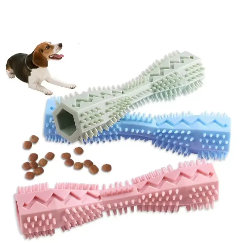 Puppy Teething Toy Dog Chew Stick Bite Resistant Leak Proof Food Dispenser Pet Teeth Cleaner Fun Chewer for Small Dogs