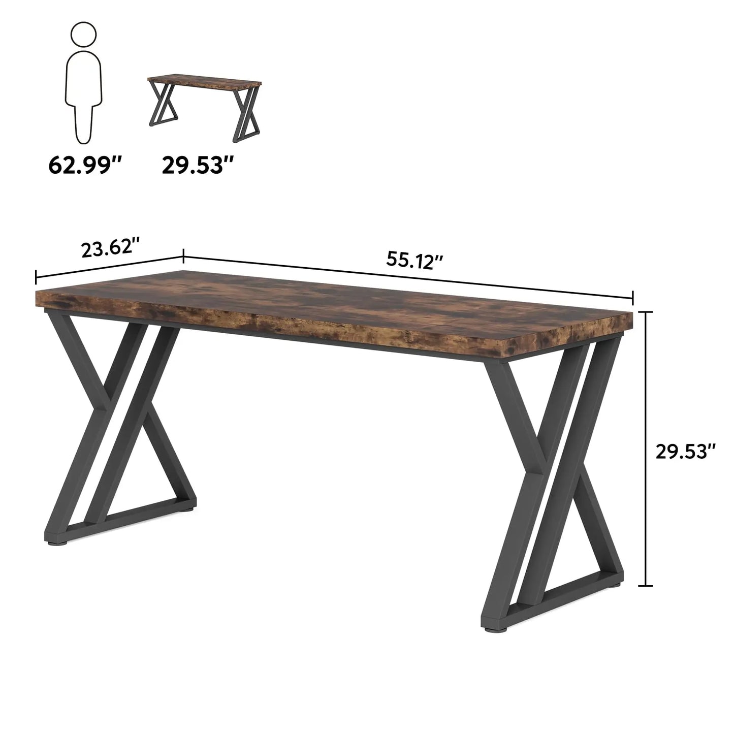 Tribesigns Computer Desk With Z Shaped Legs For Home Office