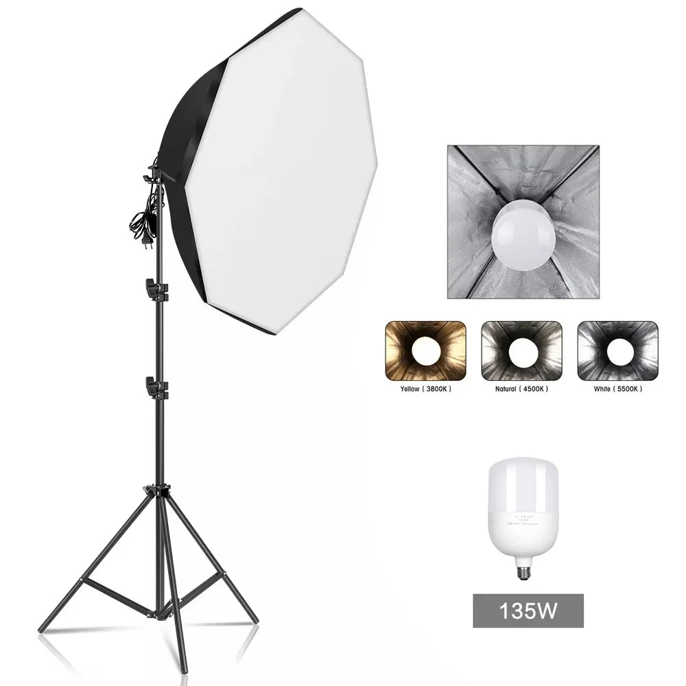 SH 50x70CM Photography Softbox Lighting Kits Professional Continuous Light System Equipment For Photo Studio