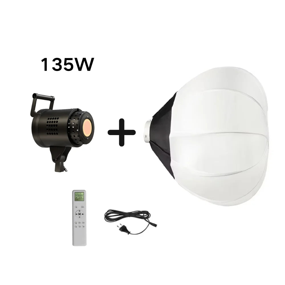 Bowens Video Studio Kit 90/135W 220V Photography Light Dimmable Kit LED Lamp 2m Tripod Flash Studio Lighting 3000-6000K 3 Color