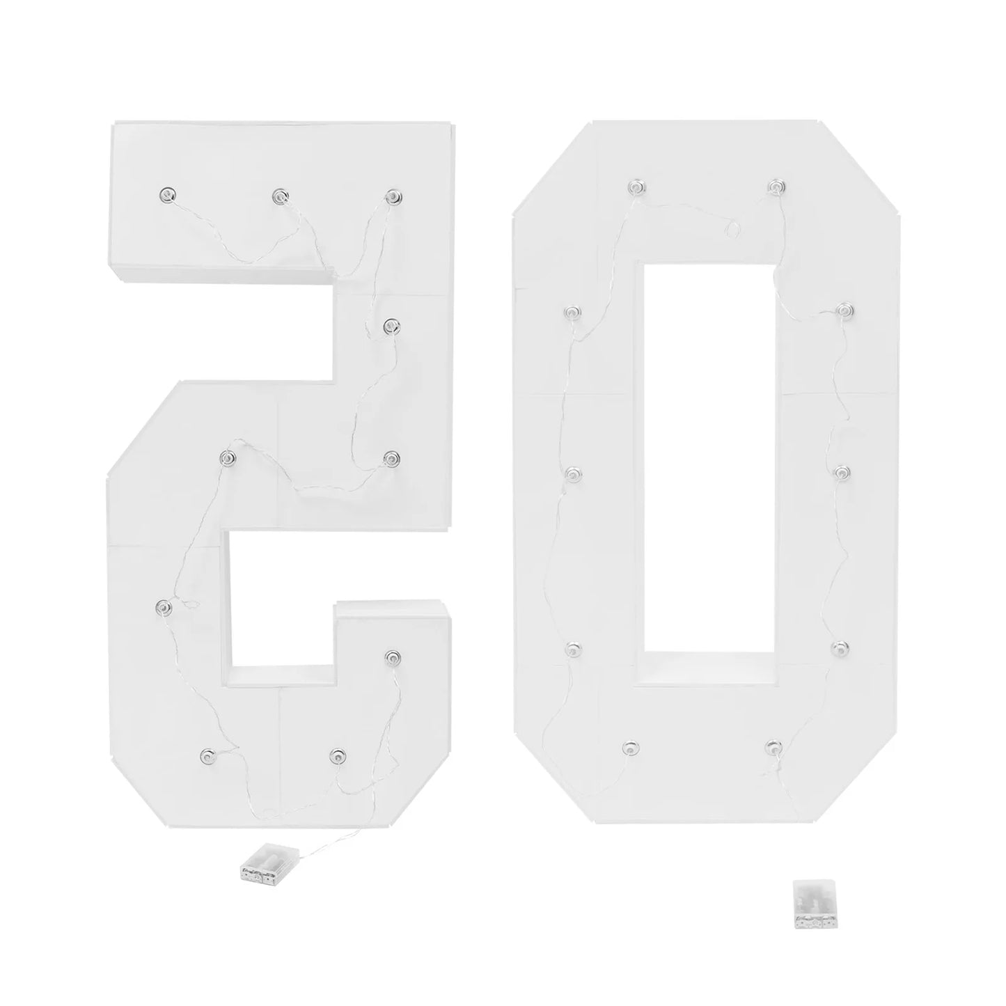 50 Light Up Numbers, Luminous Stereoscopic Number Frame 50th Birthday Party Decoration for Birthday Decorations
