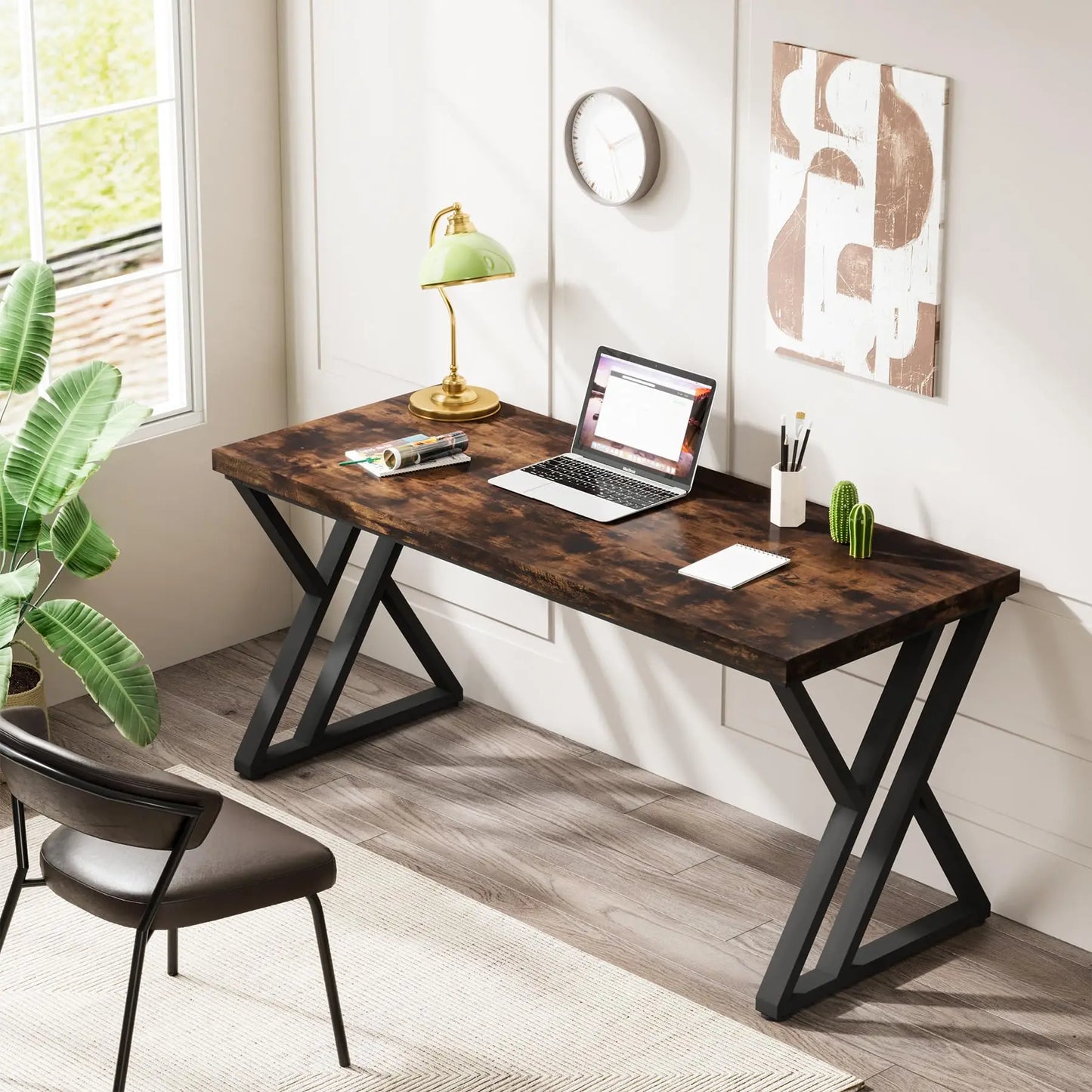 Tribesigns Writing Computer Desk With Z Shaped Metal Leg
